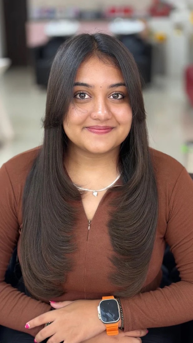 A client's finished colour and blow-dry at The Colors Room
