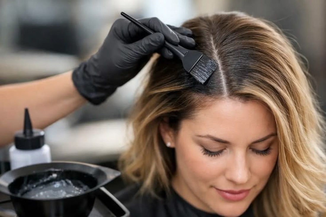 Root touch up colour application